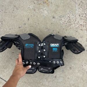 Z-Cool Black Football Shoulder Pads
